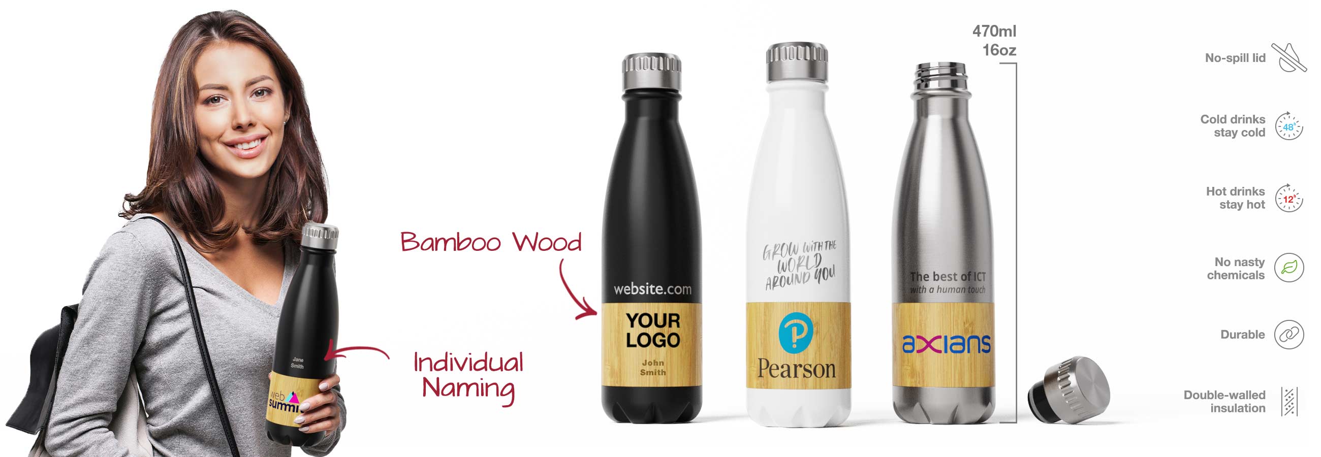 Nova Bamboo Water Bottle