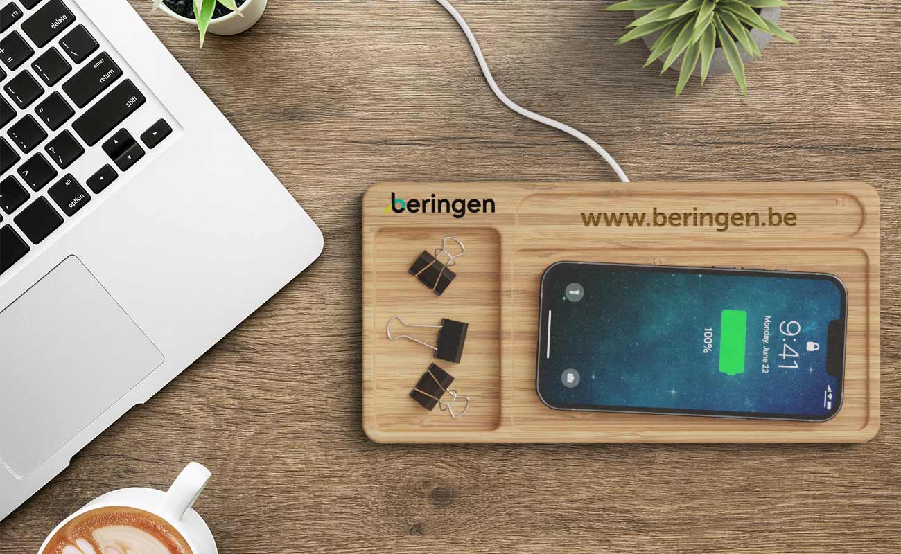 EcoDesk - Custom Qi Wireless Charger with Logo gallery thumbnail