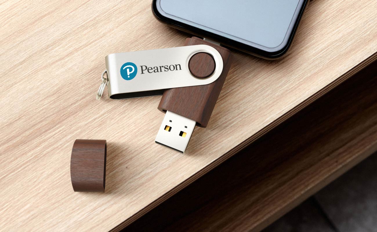 Twister Go Wood - Personalised USB Sticks With USB-C gallery thumbnail
