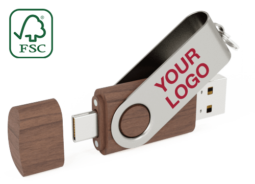 Twister Go Wood - Personalised USB Sticks